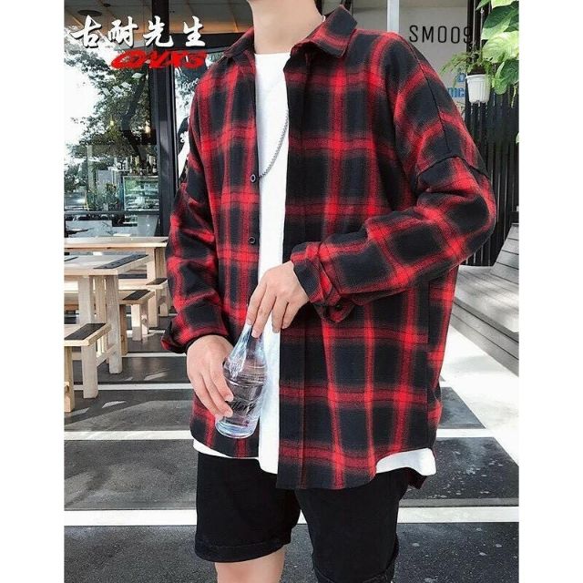 Sơ mi caro unisex / sơ mi flannel | BigBuy360 - bigbuy360.vn