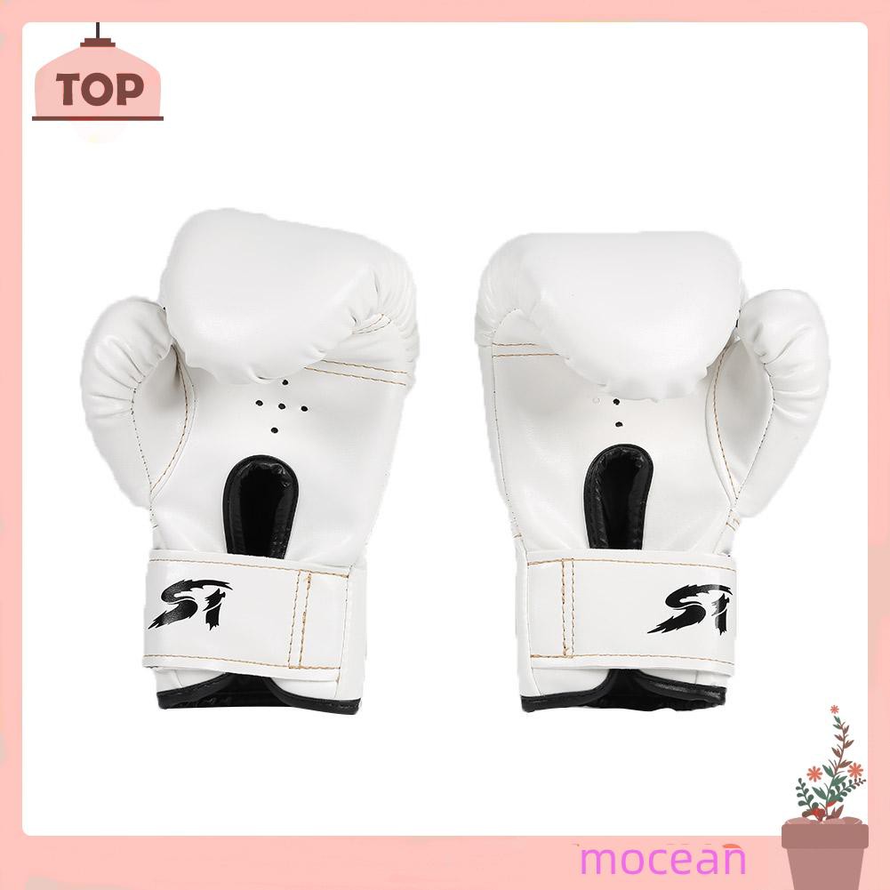 2pcs Boxing Training Fighting Gloves Leather Kid Sparring Kickboxing Gloves