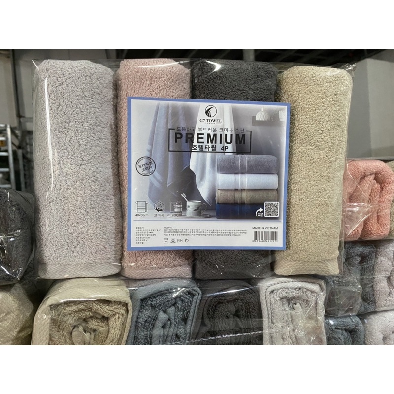 Set Khăn Tắm Nhỡ, Khăn Gội Đầu xuất Hàn Kích thước 40x80cm