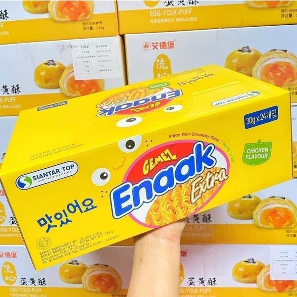 Mì Trẻ Em Enaak, Thùng Mì Tôm Trẻ Em Enaak  30g, Mì Snack Trẻ Em Hộp 24 Gói 720g Nhập Khẩu Chính Hãng Thái Lan (Hỏa Tốc)