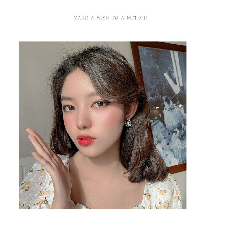 ✨✨Khuyên Tai Hoa Trà Thanh Lịch Phong Cách Hàn Quốc