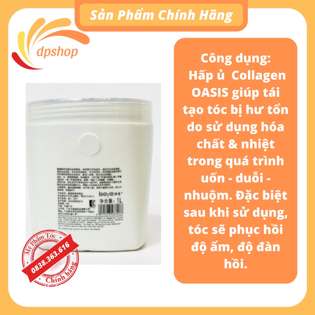 Kem ủ tóc hấp tóc OASIS 1000ML loại 1 chuẩn nội địa trung chăm sóc tóc mềm mượt phục hồi tự nhiên