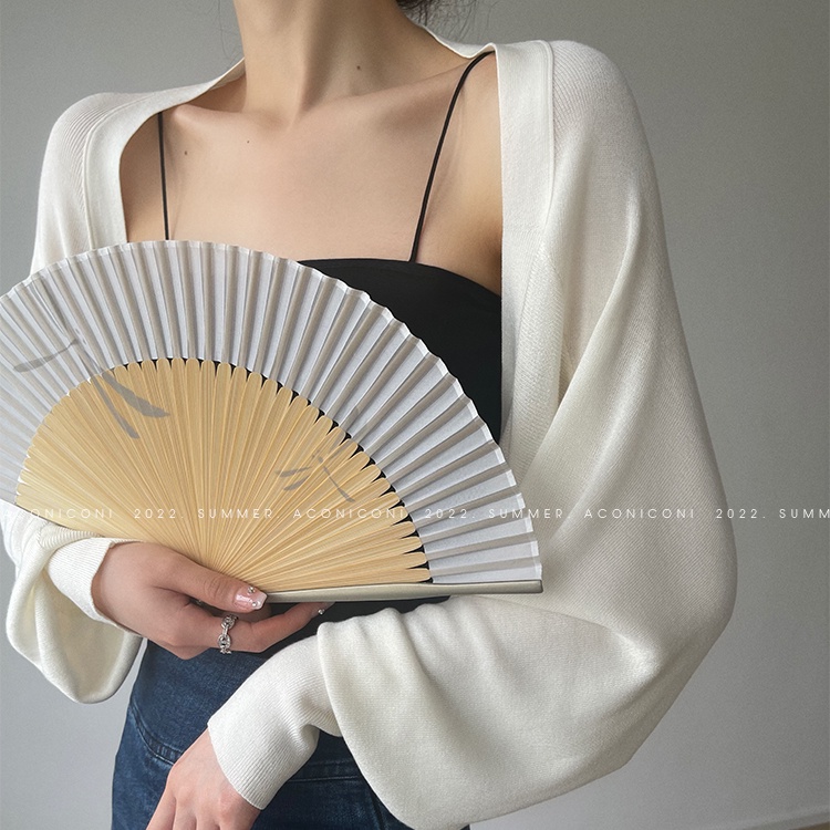 SUXI Áo Cardigan Dệt Kim Mỏng Tay Dài Dáng Rộng Màu Sắc Đơn Giản Dễ Phối Đồ Cho Nữ