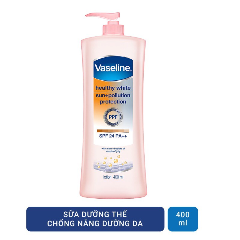 Sữa Dưỡng Thể Trắng Da Chống Nắng Vaseline SPF 24 PA ++ 350ml
