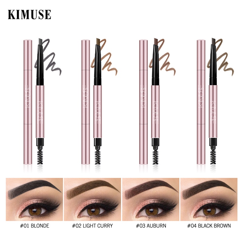 Mascara Kiêm Bút Kẻ Mắt / Chì Kẻ Mày Hai Đầu / Dụng Cụ Bấm Mi Kimuse Thiết Kế 2 Trong 1