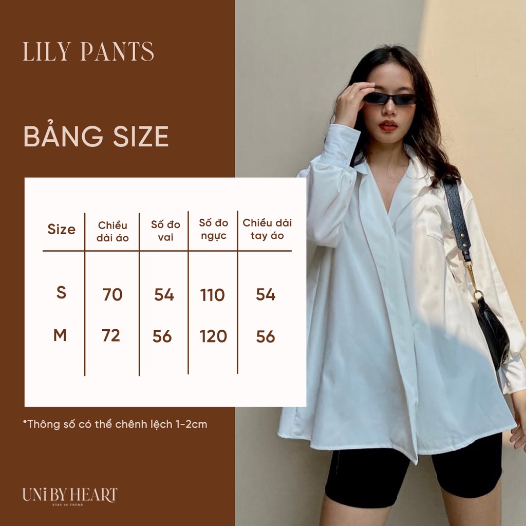 Áo sơ mi oversize Milan Shirt SMI004 thiết kế độc lạ, vạt lệch 2 cúc - Uni By Heart