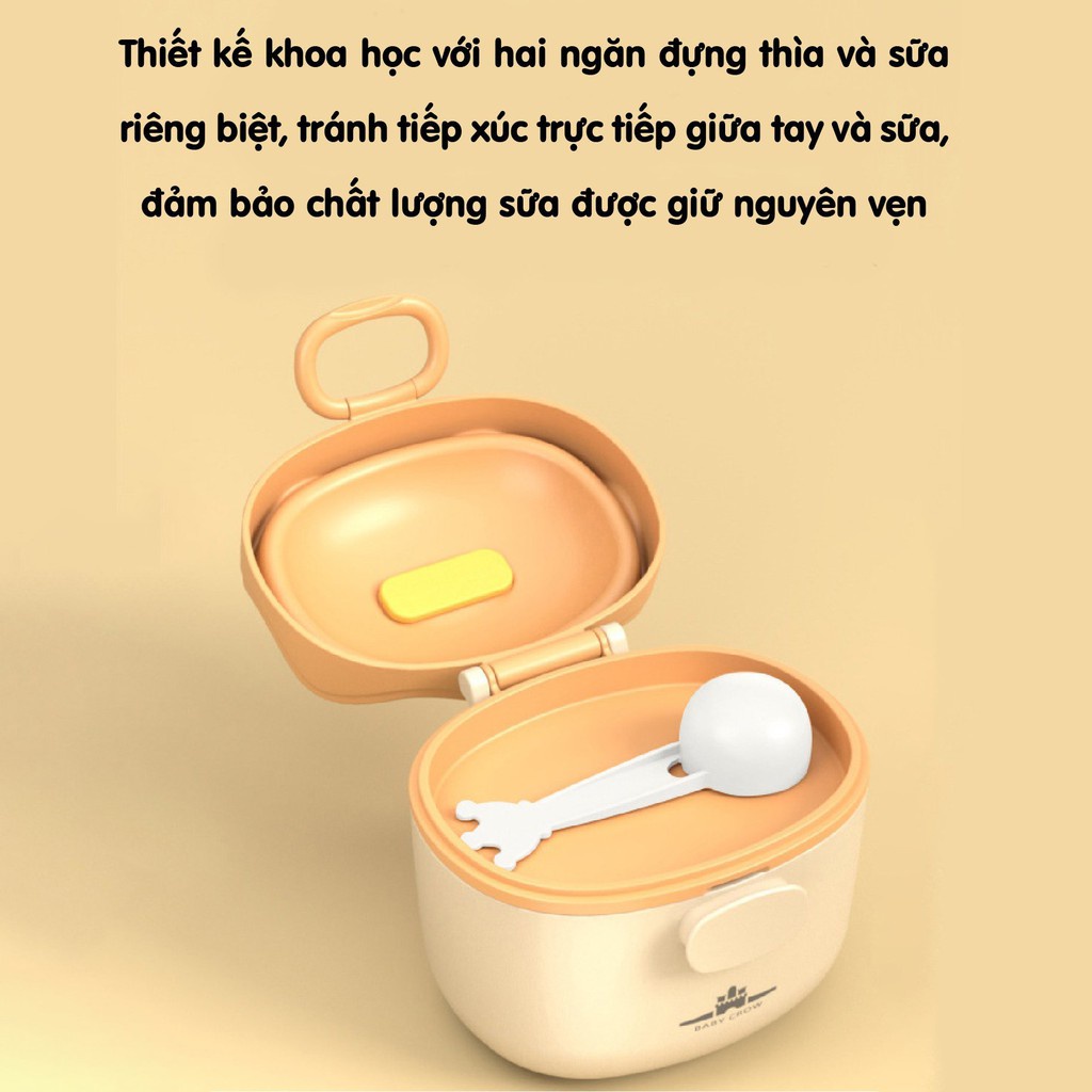 Hộp đựng sữa bột, đồ khô hình vương miện cao cấp hãng Baby Crown