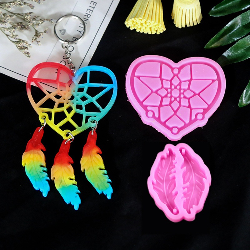 Khuôn Làm Trang Sức Hình Dreamcatcher Bằng Nhựa Resin DIY