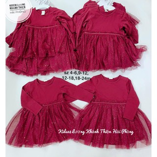 Váy xoè tutu đỏ đô HM H&M_hàng chính hãng Anh