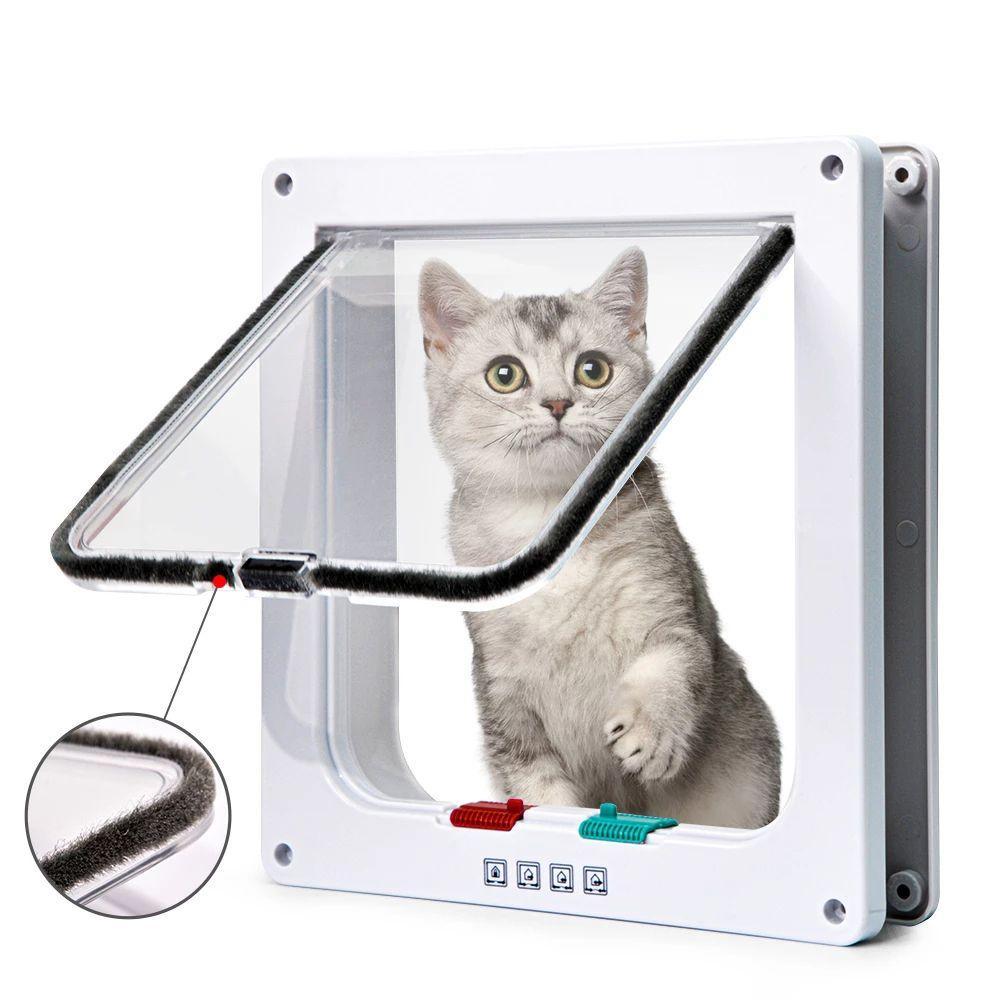 AARON1 1 Cửa 4 Chiều Chống Thời Tiết Và Ra Ngoài 4 Kích Cỡ Chất Liệu ABS Cho Thú Cưng