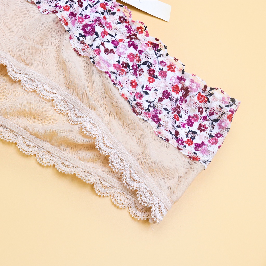 Quần Lót Nữ Lụa Phối Ren Cạp Vừa Luperi Dáng Hipster Nâng Mông Chất Liệu Mát Thoáng Khí Khử Mùi Sp738