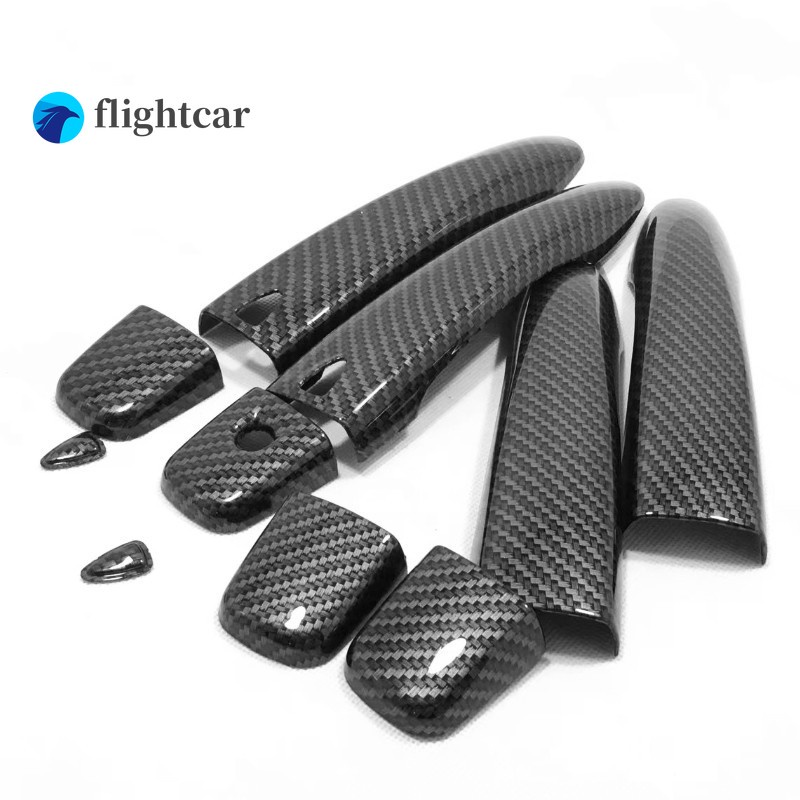 Vỏ bọc tay nắm cửa họa tiết sợi carbon cho xe hơi NISSAN ALMERA 2020-2021