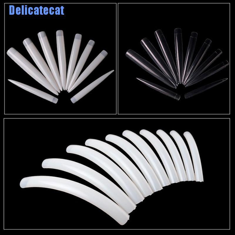 Set 10 Móng Tay Giả Trong Suốt Siêu Dài