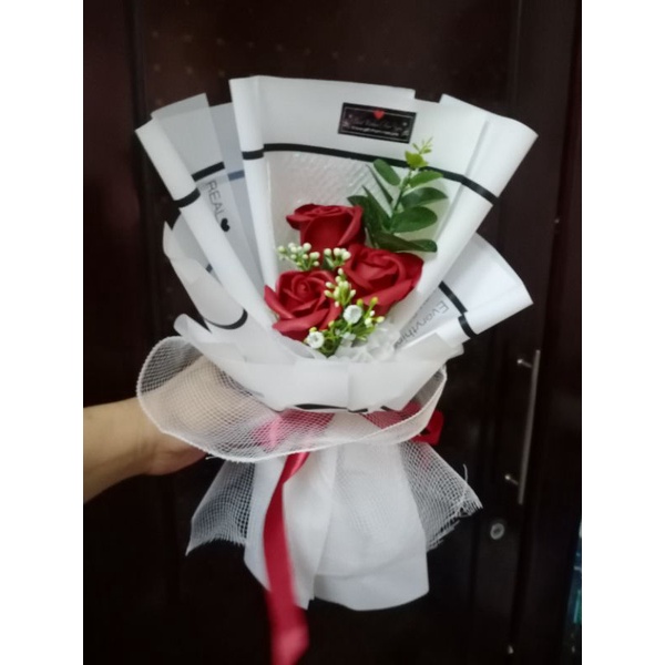 Bó hoa hồng sáp thơm vĩnh cửu 3 bông