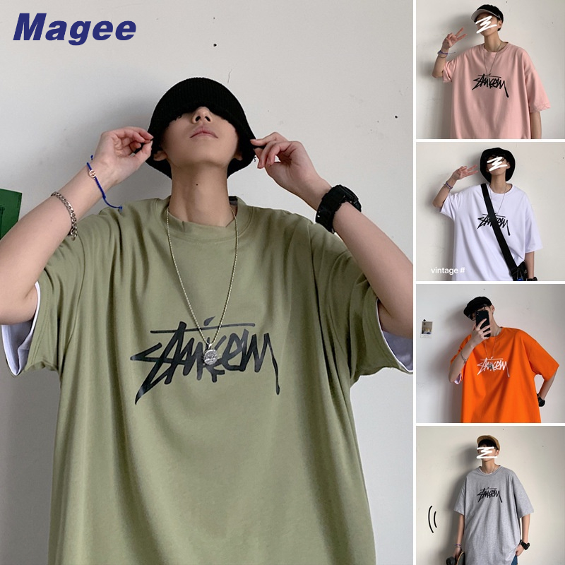 Áo Thun Tay Ngắn Dáng Rộng Phong Cách Hàn Quốc Thời Trang Cho Nam