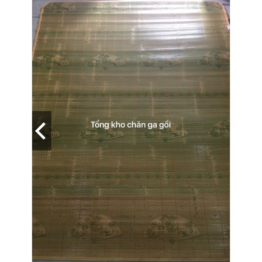 [Shopee giá rẻ] Chiếu trúc tăm hoa có hình kích cỡ 1m2, 1m5, 1m6