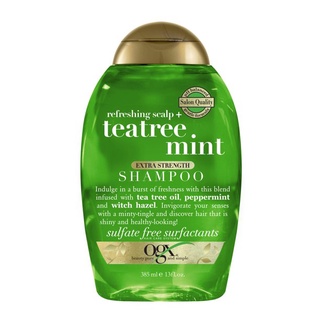  Dầu Gội & Xả OGX Extra Strength Refreshing Scalp + Teatree Mint trị ngứa và gàu 385ml 