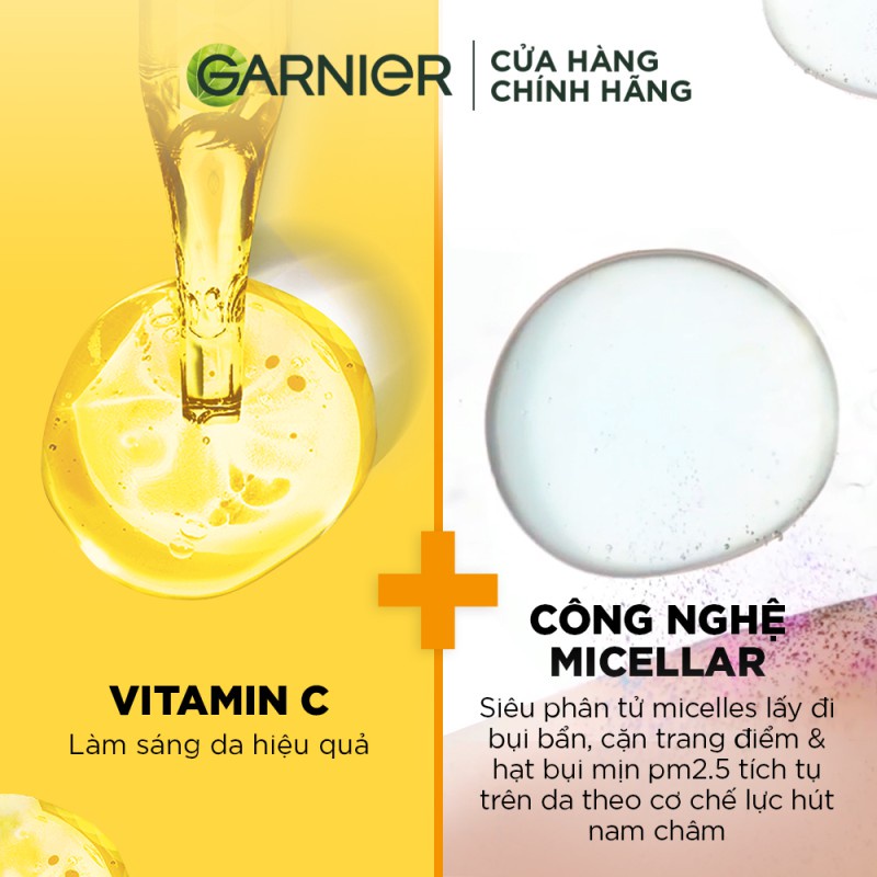 [Mã FMCGMALL -8% đơn 250K] Bộ đôi nước làm sạch và tẩy trang dưỡng sáng da Garnier Micellar Water Vitamin C 400ml | BigBuy360 - bigbuy360.vn