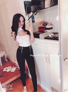 quần legging khoá sườn