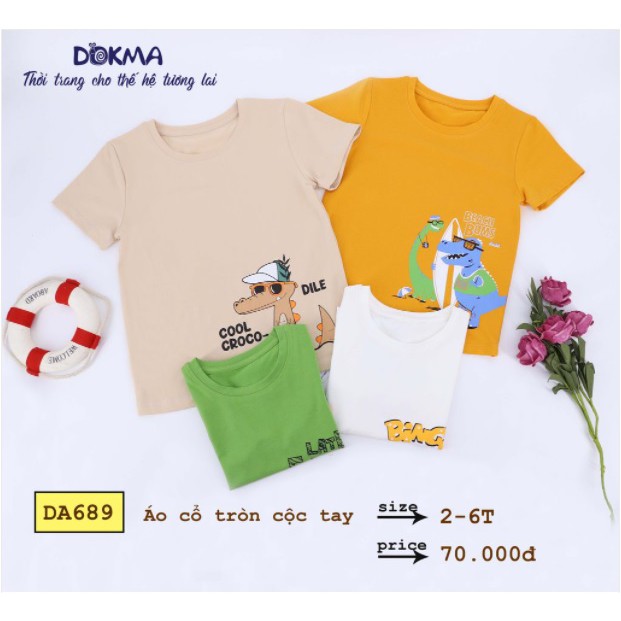 Áo cổ tròn hình khủng long Dokma DA689