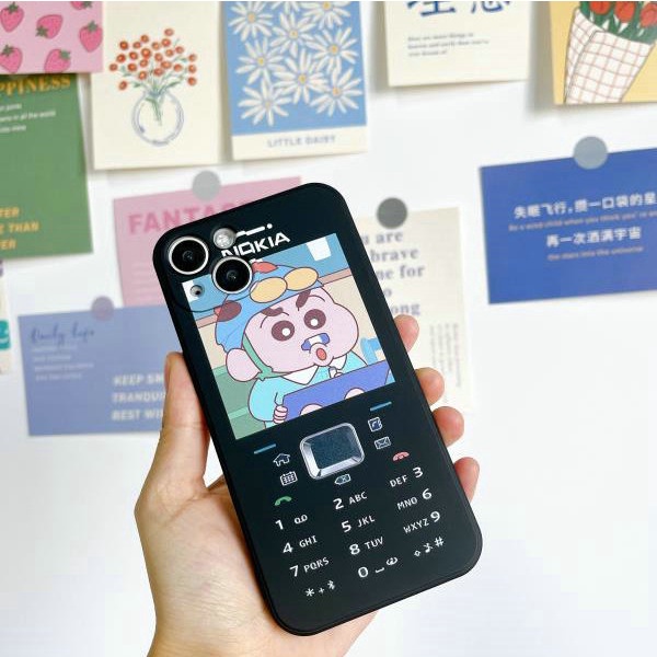 OPPO A78 A57 2022 4G A77 5G A96 A76 A74 A95 A54 A16 A3S A12E A15 A15S A53 A33 A7 A5S A12 A11K A5 A9 2020 A1K A52 A72 A92 A91 A93 A94 F11 F9 F15 A31 Reno 8T 8 7 6 5 3 8Z 7z 5f 4f retro Nokia Cute Cartoon Black Silicon Soft Phone Case Full Back Cover MDD 01