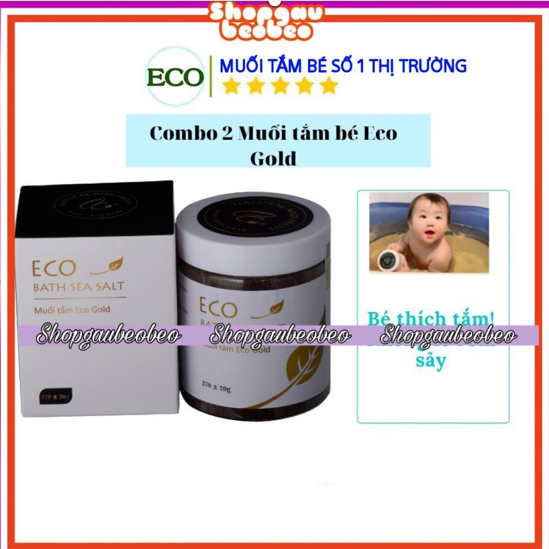 COMBO 2 MUỐI TẮM THẢO DƯỢC ECO GOLD-MUỐI TẮM BÉ ECO GOLD AN TOÀN CHO BÉ SƠ SINH- GIẢM MẨN NGỨA RÔM SẢY CHÀM SỮA HĂM RA