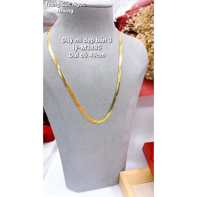 Dây mì dẹp bản 3 ly xi mạ-M38