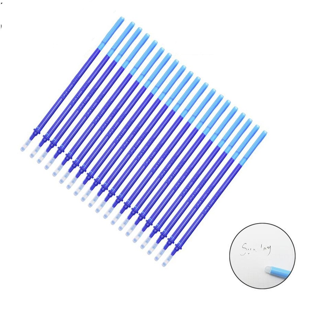 Set 2 bút mực gel và 20 ruột bút 0.5mm màu xanh dương/đen/đỏ có thể tẩy