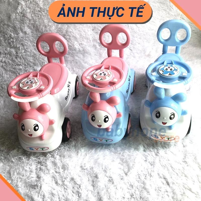 Xe chòi chân cho bé thăng bằng 1 2 tuổi heo pecpa có nhạc, đèn led,cốp xe BABYHOPE