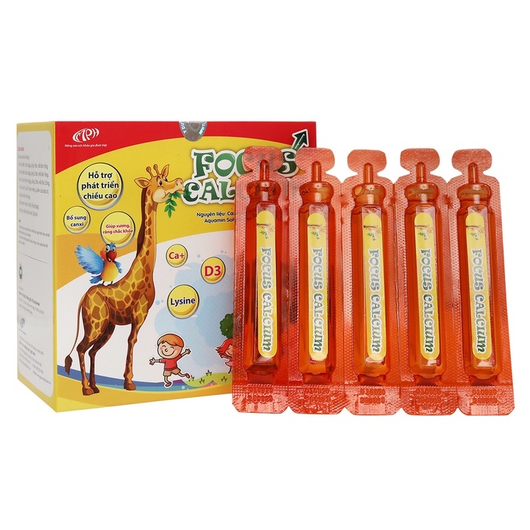 Canxi cho trẻ Focus Calcium - Canxi cho bé dạng nước bổ sung canxi từ tảo biển, vitamin D3 giúp hấp thu canxi dễ dàng