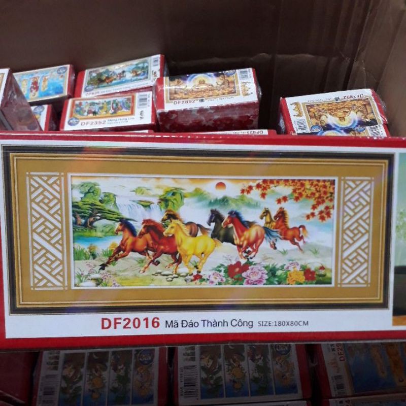 TRANH ĐÍNH ĐÁ MÃ ĐÁO THÀNH CÔNG DF2016 (180*80)