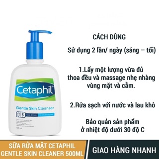 Sữa rửa mặt Cetaphil 500ml - ĐỦ BILL CHEMIST - DATE XA