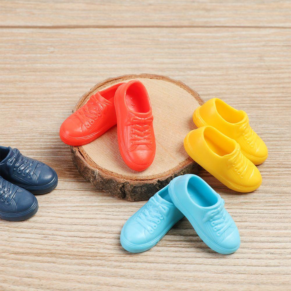 1 Đôi Giày Màu Cầu Vồng Cao 2CM Cho Búp Bê