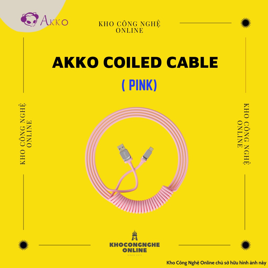 AKKO Coiled Cable (Black / White / Pink / Blue)