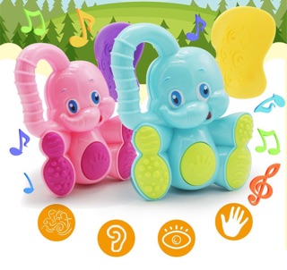 Xúc xắc gặm nướu silicone voi con an toàn cho bé