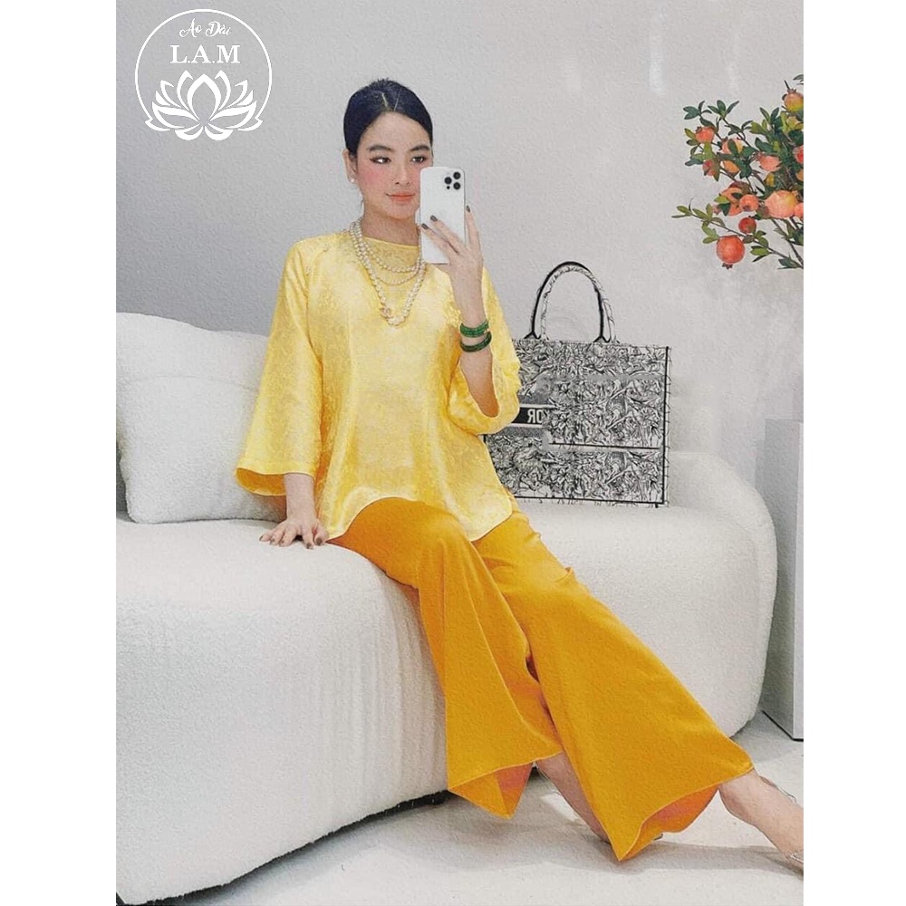Áo bà ba lụa gấm tơ cao cấp, tay cách điệu siêu xinh