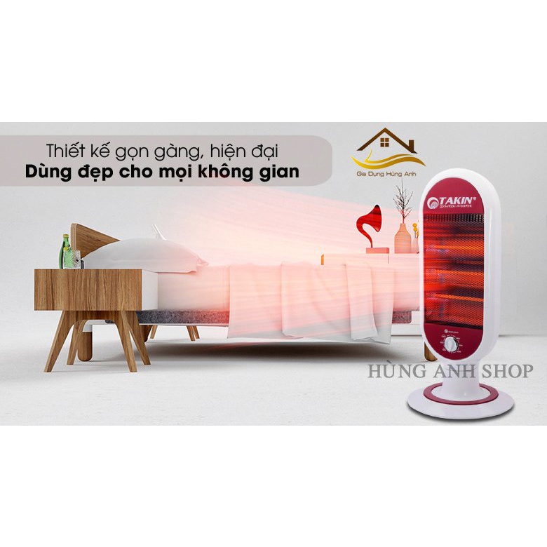 Máy sưởi ấm Hồng Ngoại Takin 3 Bóng, Thiết kế chắc chắn, Làm Nóng Nhanh, Tính Năng tự ngắt khi đổ, BH 12 Tháng