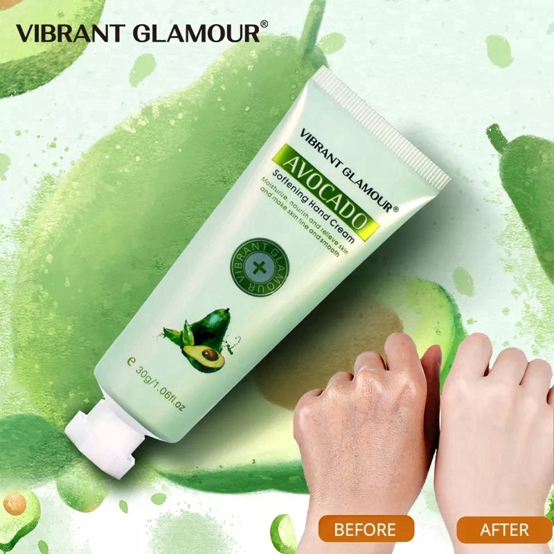 Bộ Sữa Dưỡng Thể 60g + Kem Dưỡng Da Tay 30g + Sữa Rửa Mặt 100g Vibrant Glamor Chiết Xuất Bơ Phục Hồi Làn Da