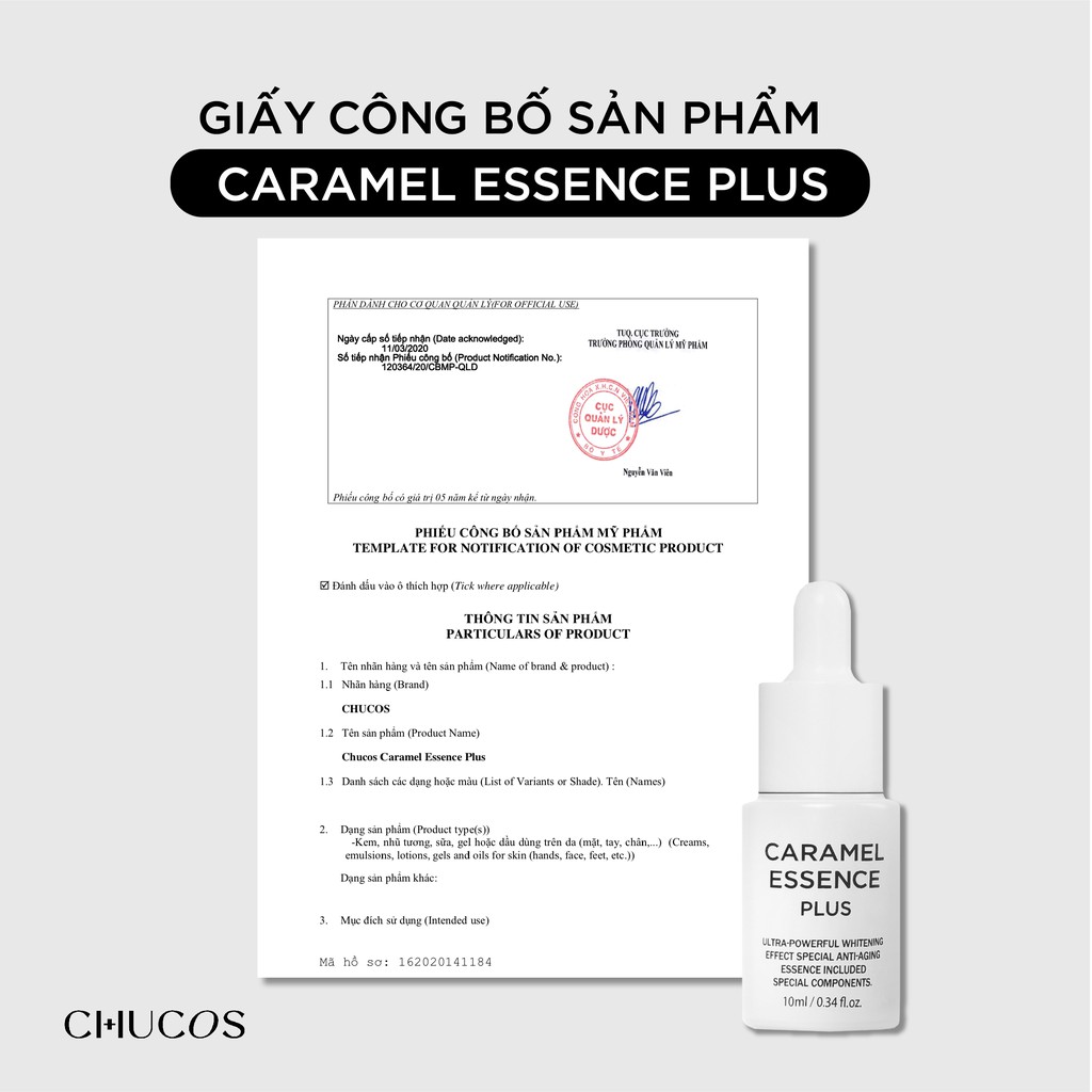 Tinh chất ngăn ngừa mụn và phục hồi da Chucos Caramel Essence Plus (10ml)