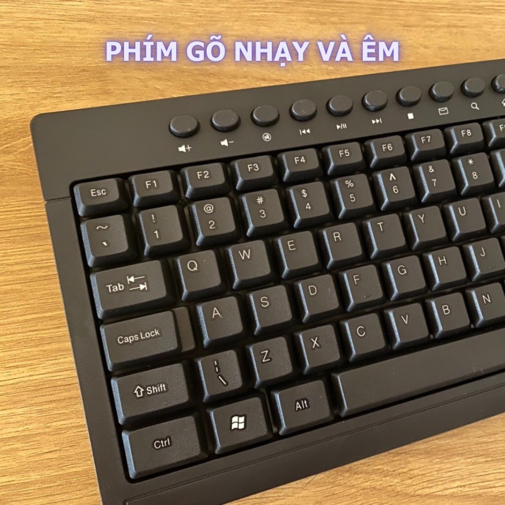 Bàn Phím dây Dell BK616 Mini MULTI - Tích hợp nhiều phím tắt, Gõ Êm Tay, Nhạy. Hỏa tốc