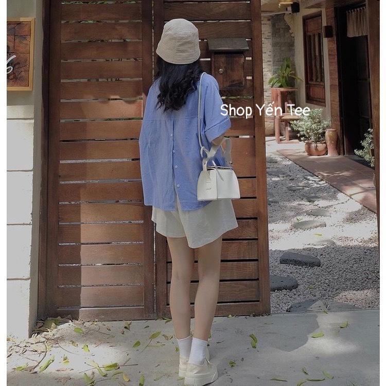Áo sơ mi kẻ cúc lưng chất đẹp