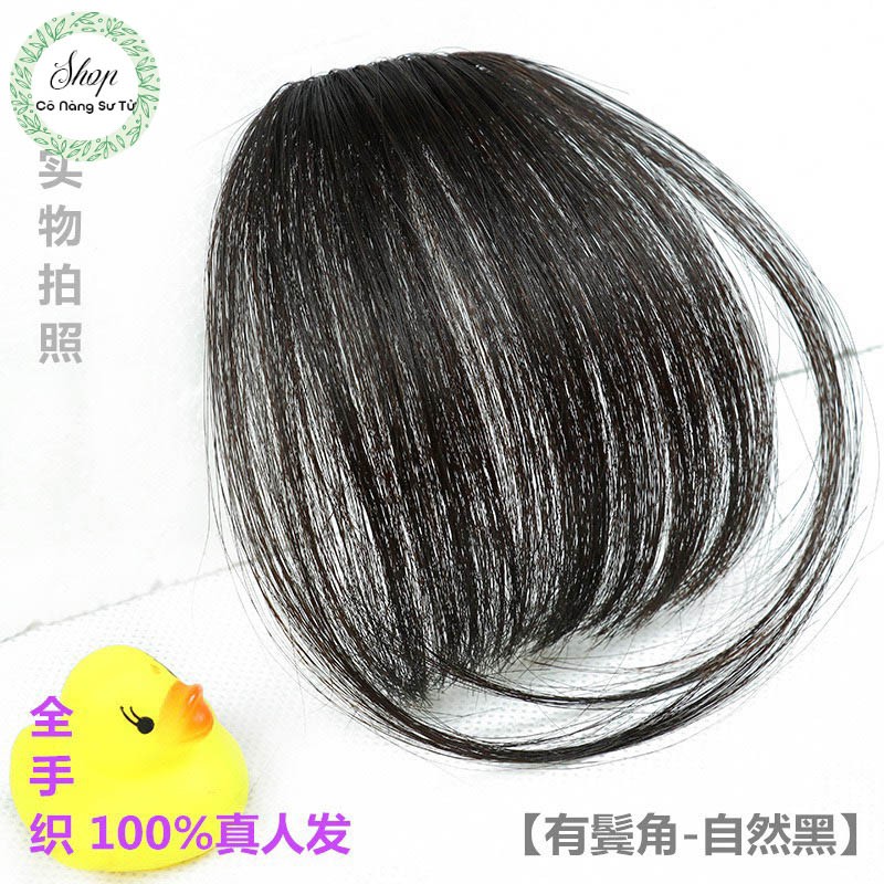 Tóc giả mái thưa Hàn Quốc làm từ Tóc thật Dệt tay, mái phồng tự nhiên có thể cắt, uốn, nhuộm - Cô nàng sư tử