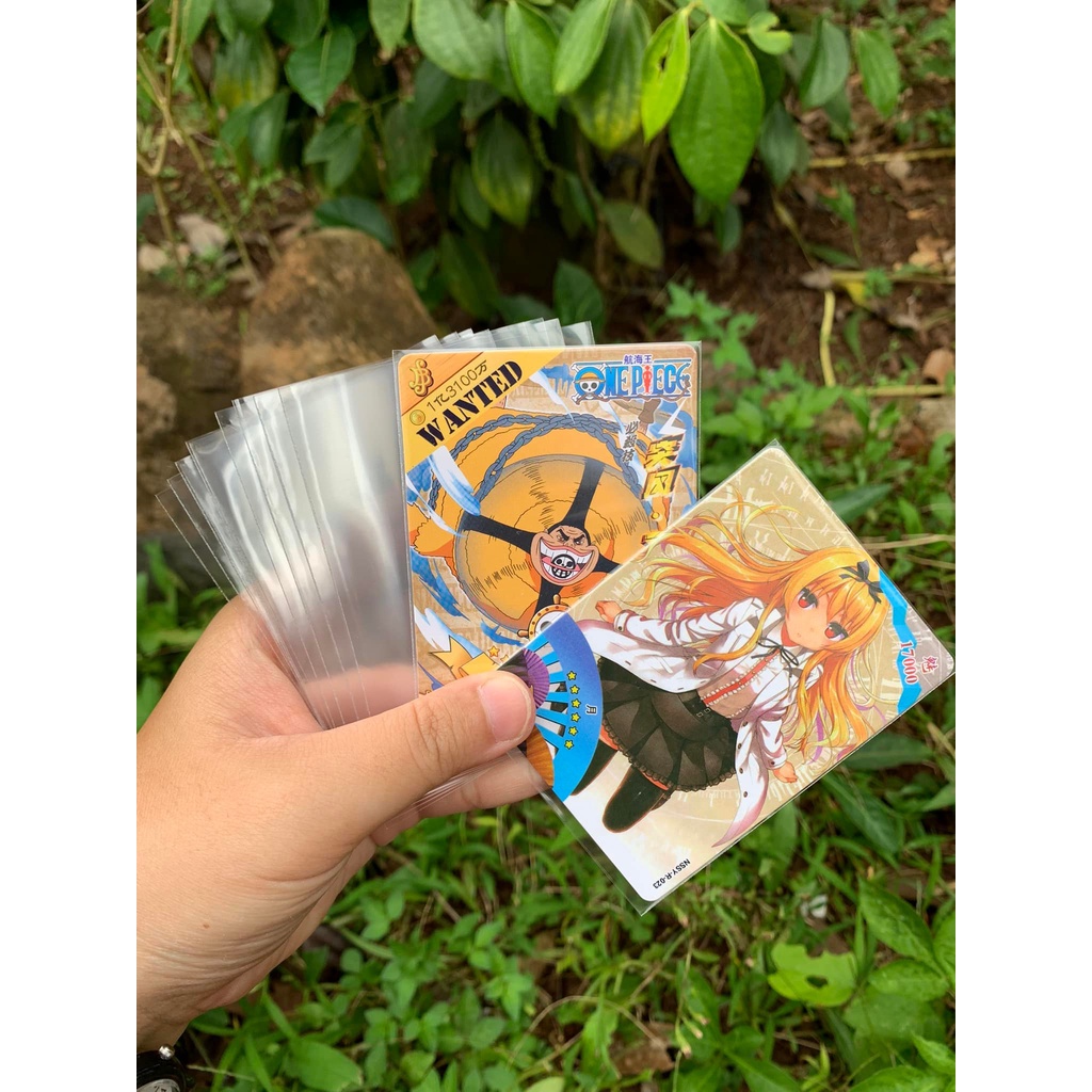 Pack 100 tấm sleeves bọc thẻ bài Pokemon/ Yugioh/ Thẻ nhân phẩm loại mỏng size 64x89 - Card Sleeves | Baystore