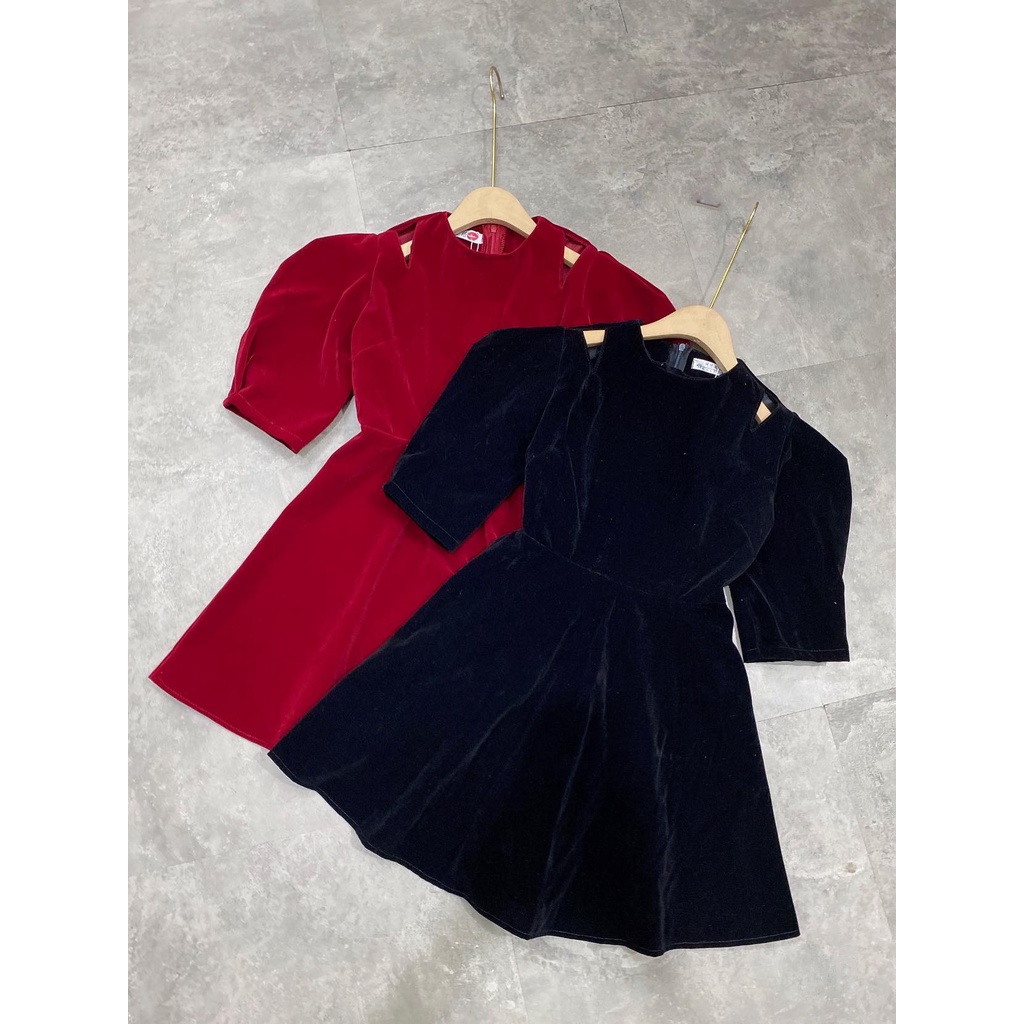 SIÊU PHẨM VÁY NHUNG HÓT HÍT NHẤT HIỆN NAY CHO CÁC BẠN NỮ ĐÓN TẾT -RISE SHOPP-LĐ