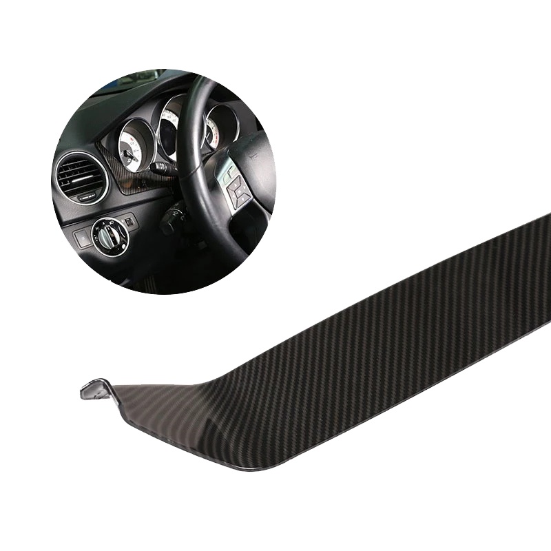 Khung gắn bảng điều khiển vô lăng xe hơi bằng sợi carbon cho Mercedes Benz C Class W204 2011 2012 2013