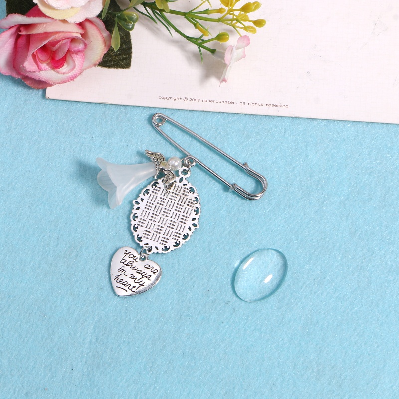 Ghim Cài Áo Hình Bầu Dục Oval Dùng Trang Trí Tiệc Cưới