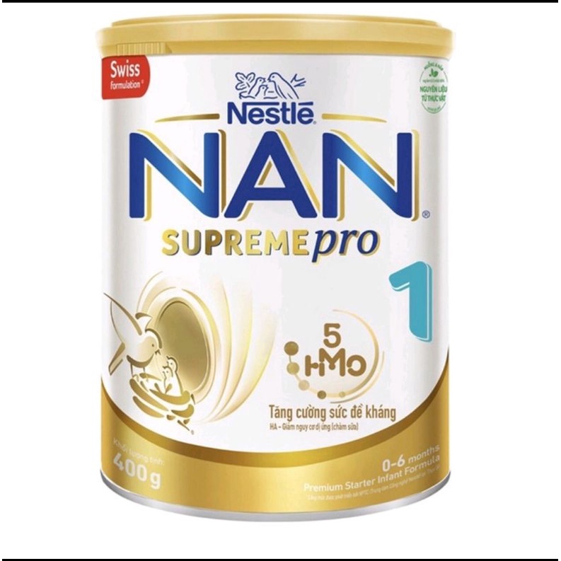 Sữa Nan Supreme Pro 5 HMO, Nestlé Việt Nam số 1,lon 400gram.