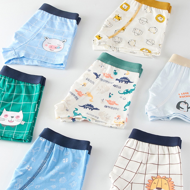 Đồ lót cậu bé quần short trẻ em Bottoms babyboy Cotton Underpants hoạt hình động vật Hàn Quốc AKKU