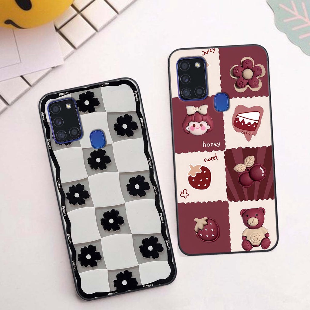 Ốp Samsung A21s in hình trái tim, caro kẹo ngọt đầy cá tính siêu đẹp siêu chất
