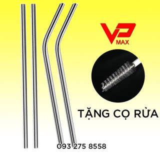 Combo 4 ống hút inox tặng cọ rửa